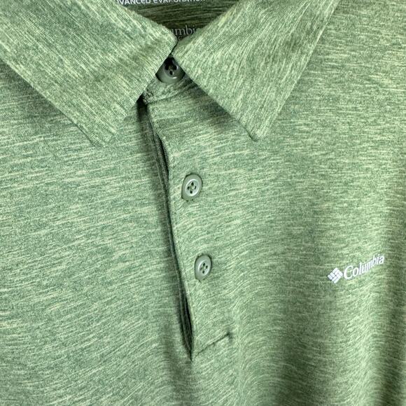 Columbia Green Omni-Wick Short Sleeve Polo Men's Large - Picture 3 of 5